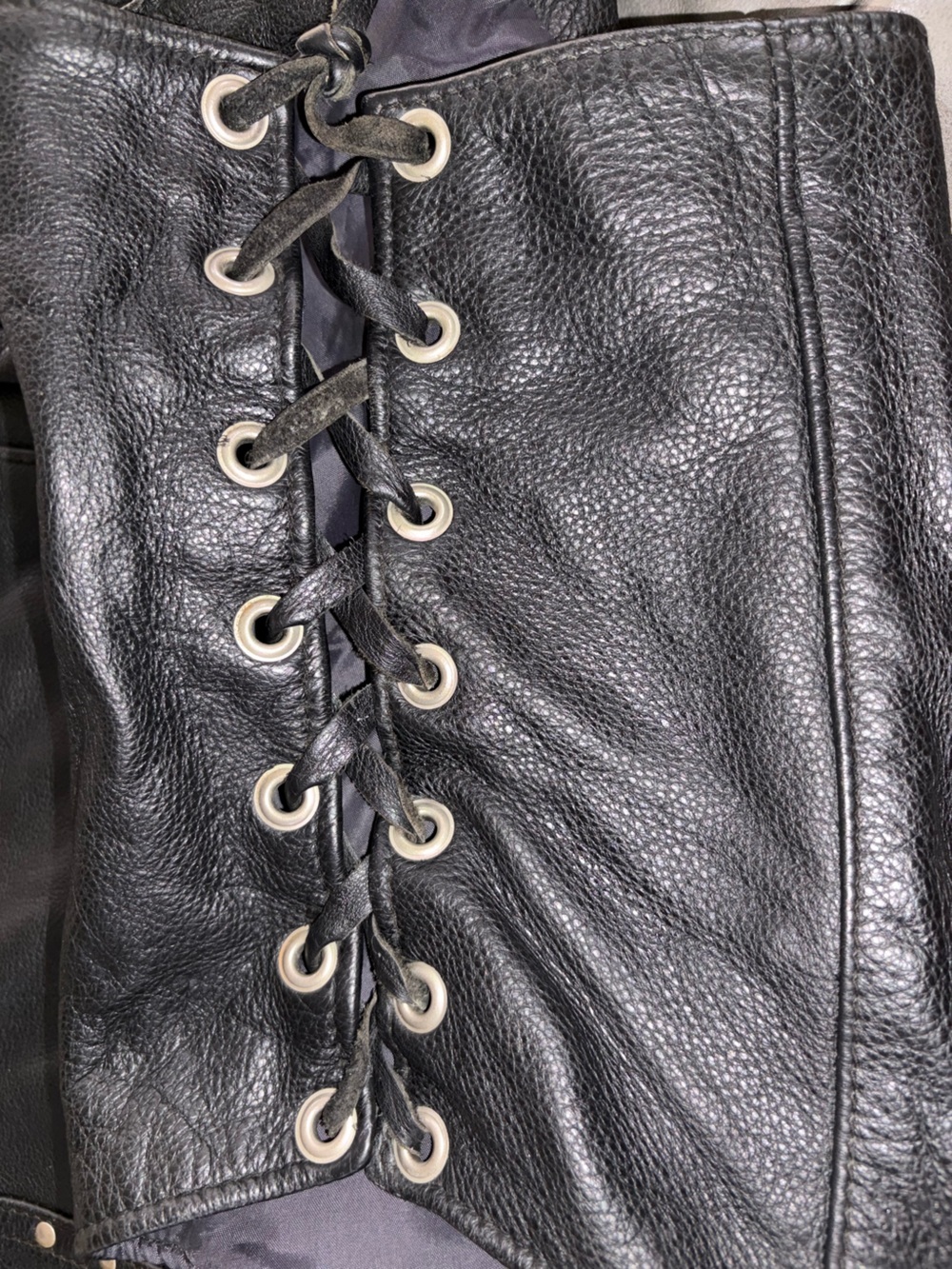 Vintage On The Fringe Genuine Conditioned Leather Fringe Motorcycle Vest L - Picture 7 of 10